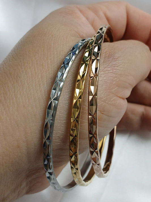 Pulsera Bangle Tres Tonos