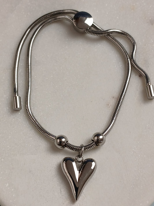 Pulsera Ajustable Con Corazón