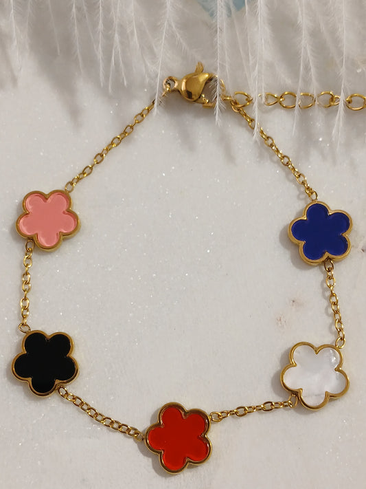 Pulsera De Flores De Colores